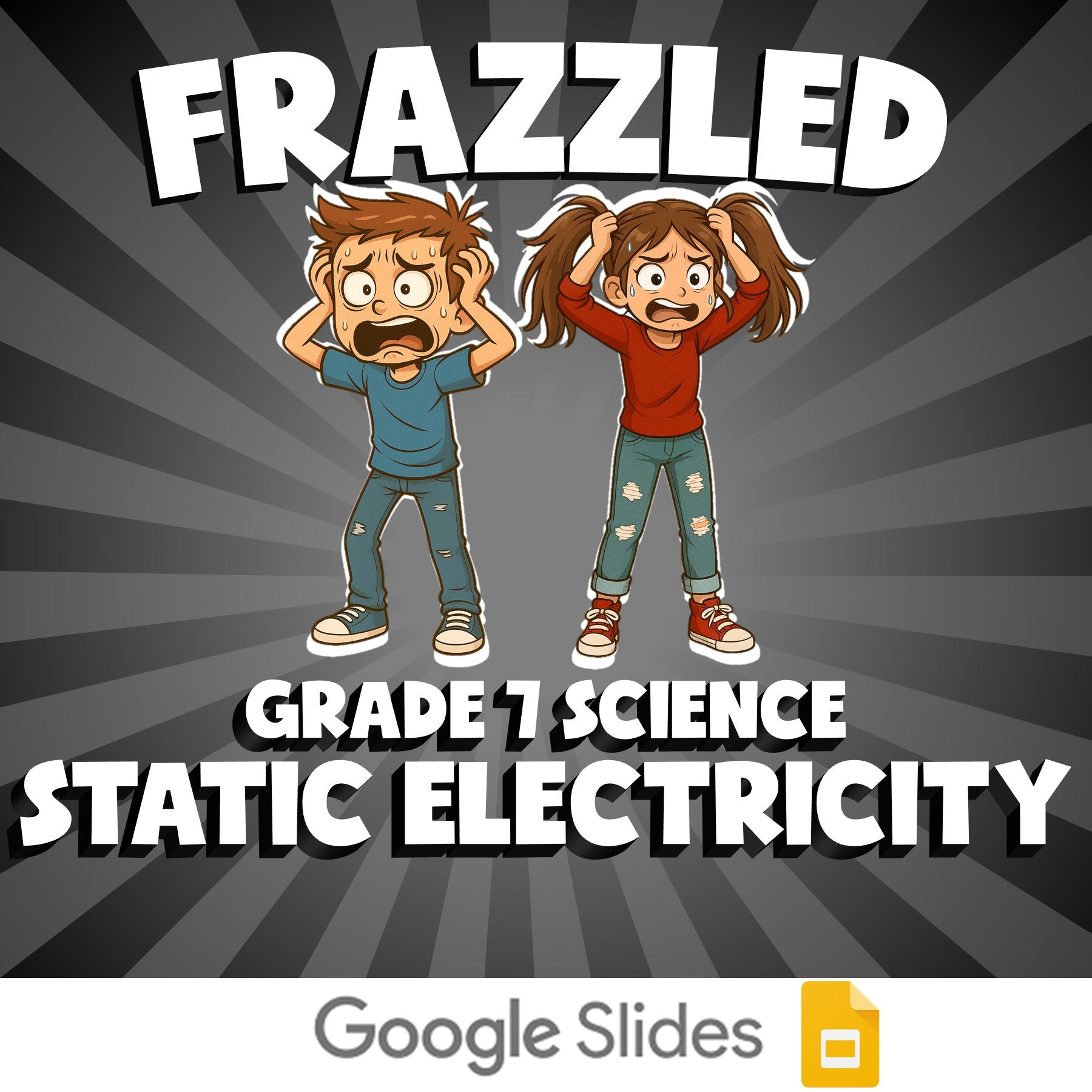 Static Electricity FRAZZLED Science Game - No Prep Grade 7 Review Activity