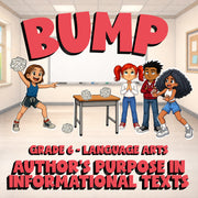 Author’s Purpose in Informational Texts BUMP ELA Game - No Prep Grade 6 Review