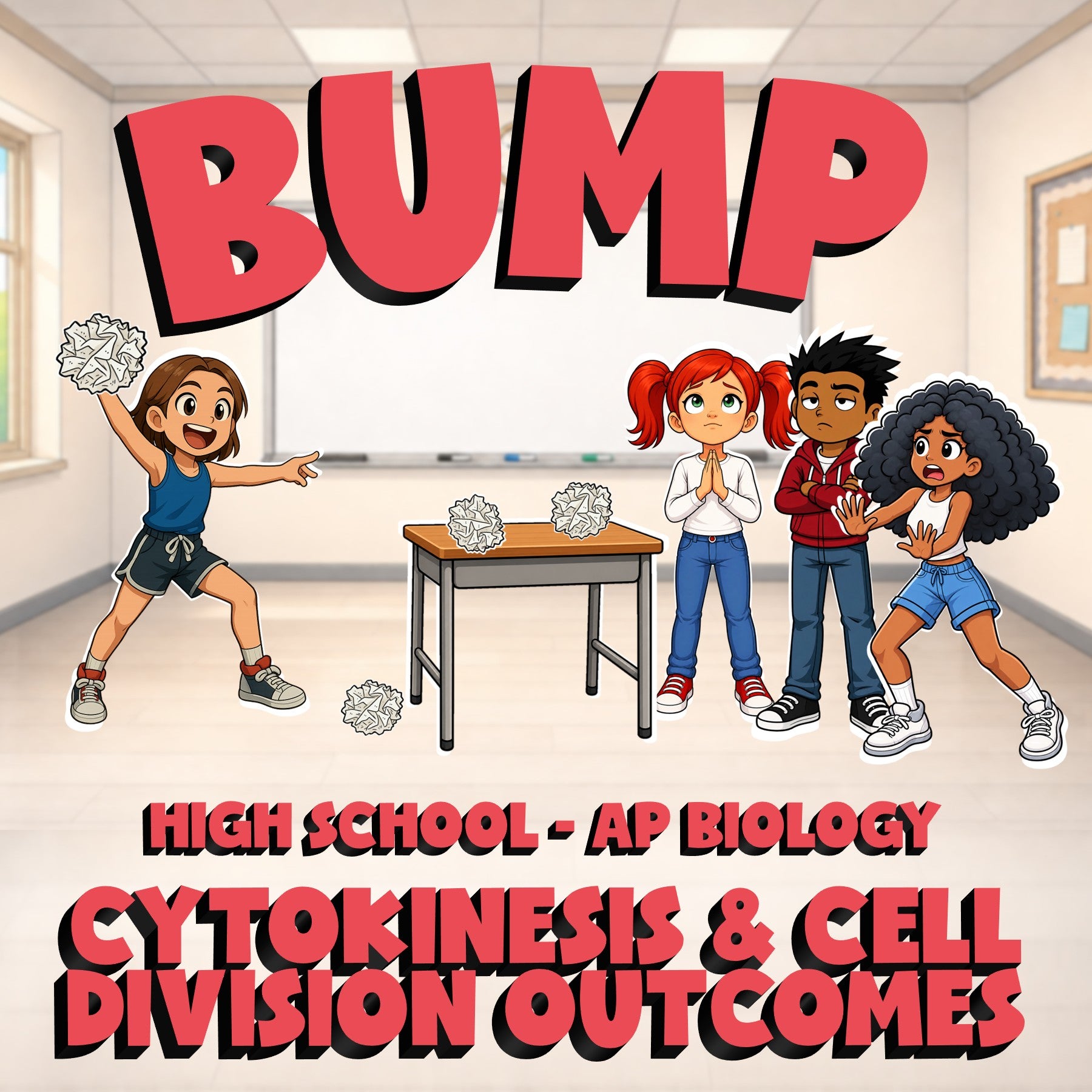 Cytokinesis & Cell Division Outcomes BUMP Science Game - No Prep AP Biology