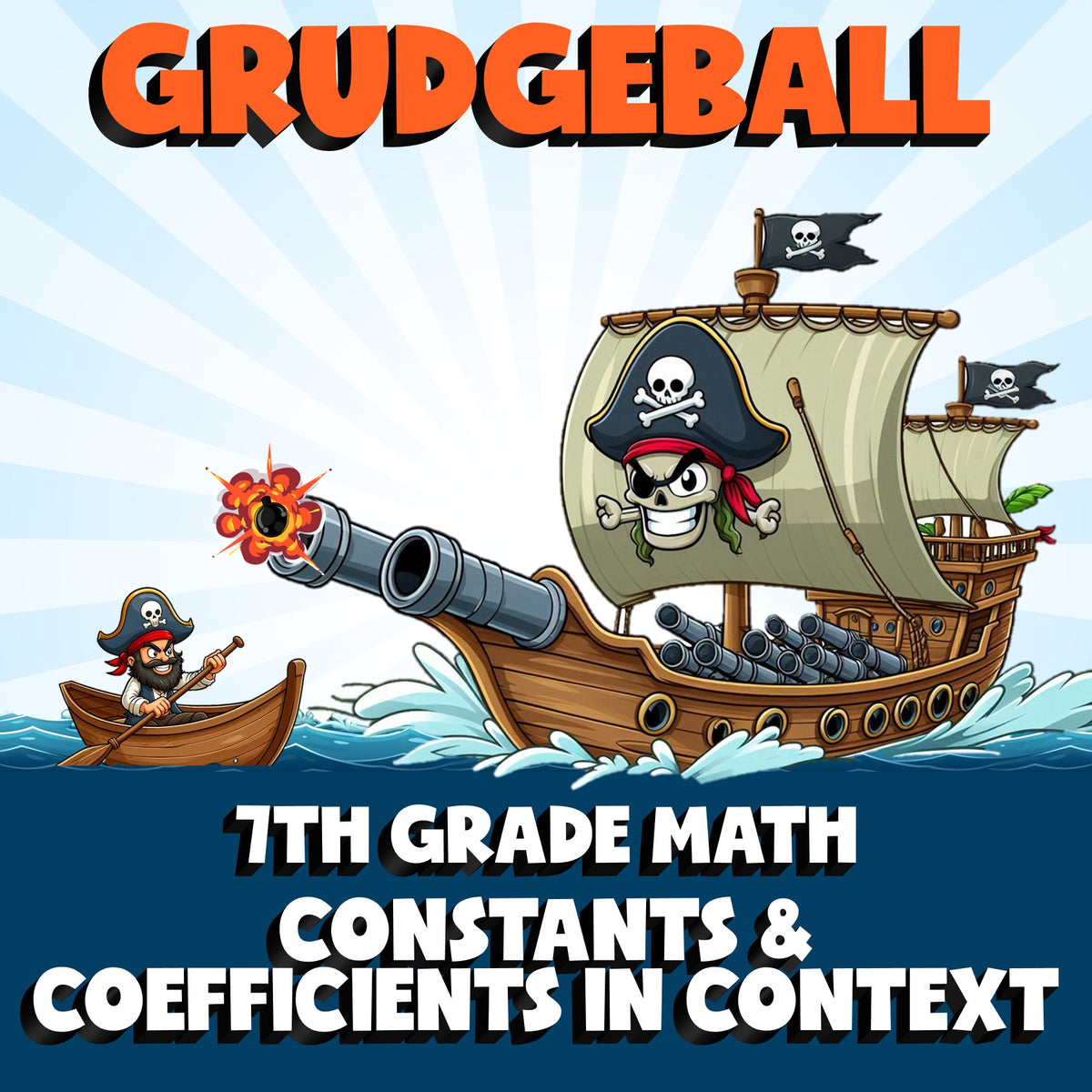 Constants & Coefficients in Context GRUDGEBALL Math Game - No Prep Grade 7