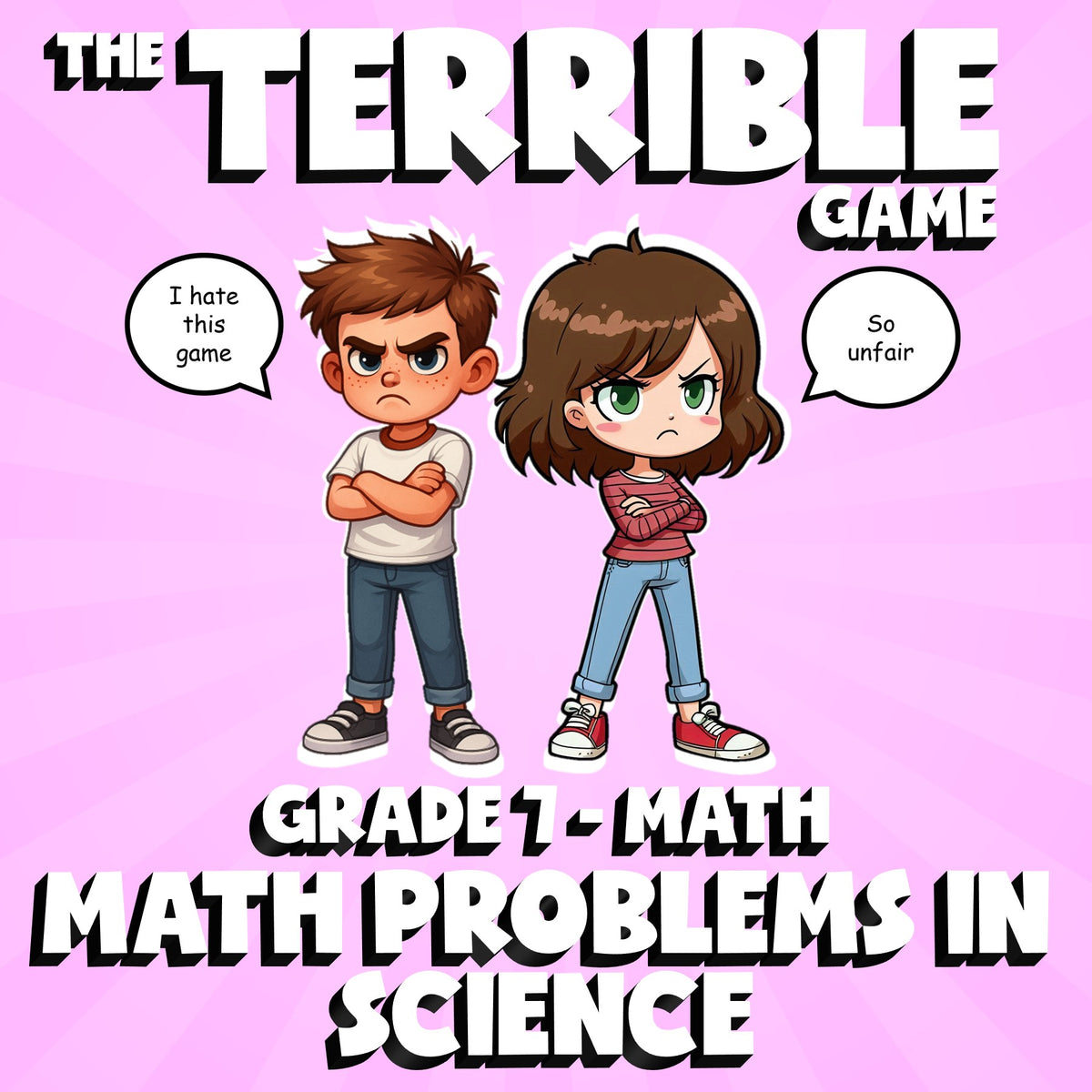 Math Problems in Science THE TERRIBLE GAME - No Prep Grade 7 Math Review