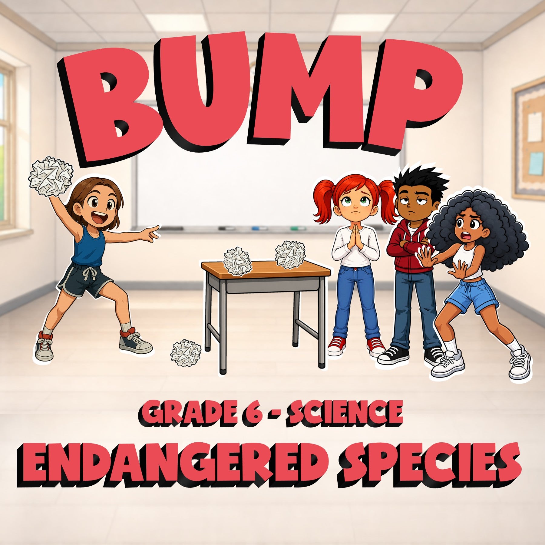 Endangered Species BUMP Science Game - No Prep Grade 6 Review Activity