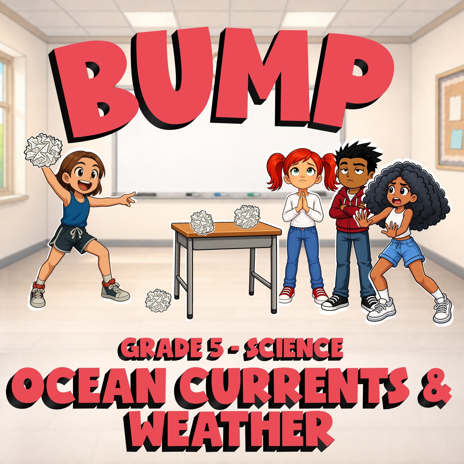 Ocean Currents & Weather BUMP Science Game - No Prep Grade 5 Review Activity
