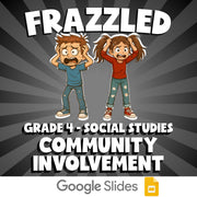 Community Involvement FRAZZLED Socials Game - No Prep Grade 4 Review Activity
