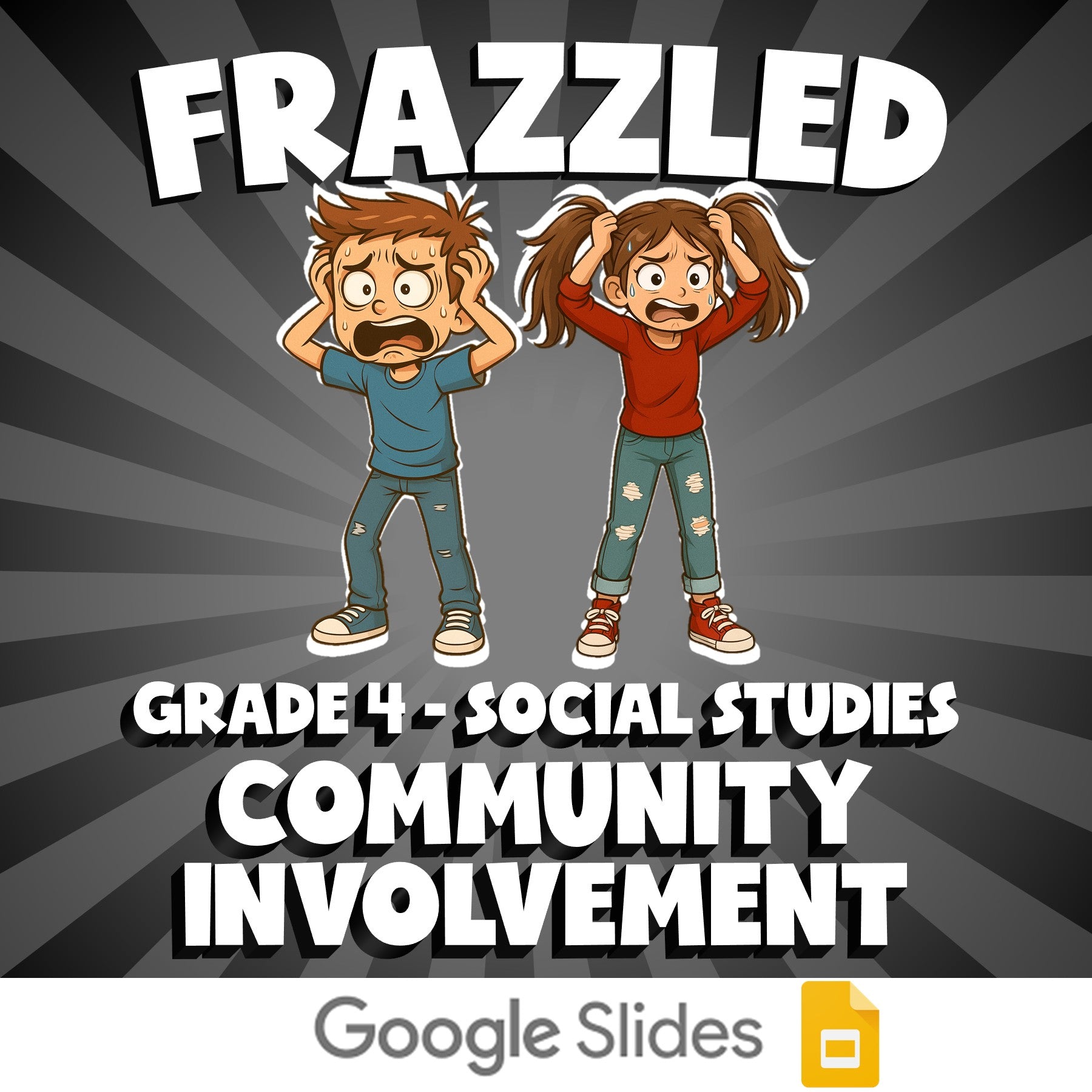 Community Involvement FRAZZLED Socials Game - No Prep Grade 4 Review Activity