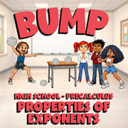 Properties of Exponents BUMP Math Game - No Prep PreCalculus Review Activity