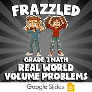 Real World Volume Problems FRAZZLED Math Game - No Prep Grade 7 Review Activity