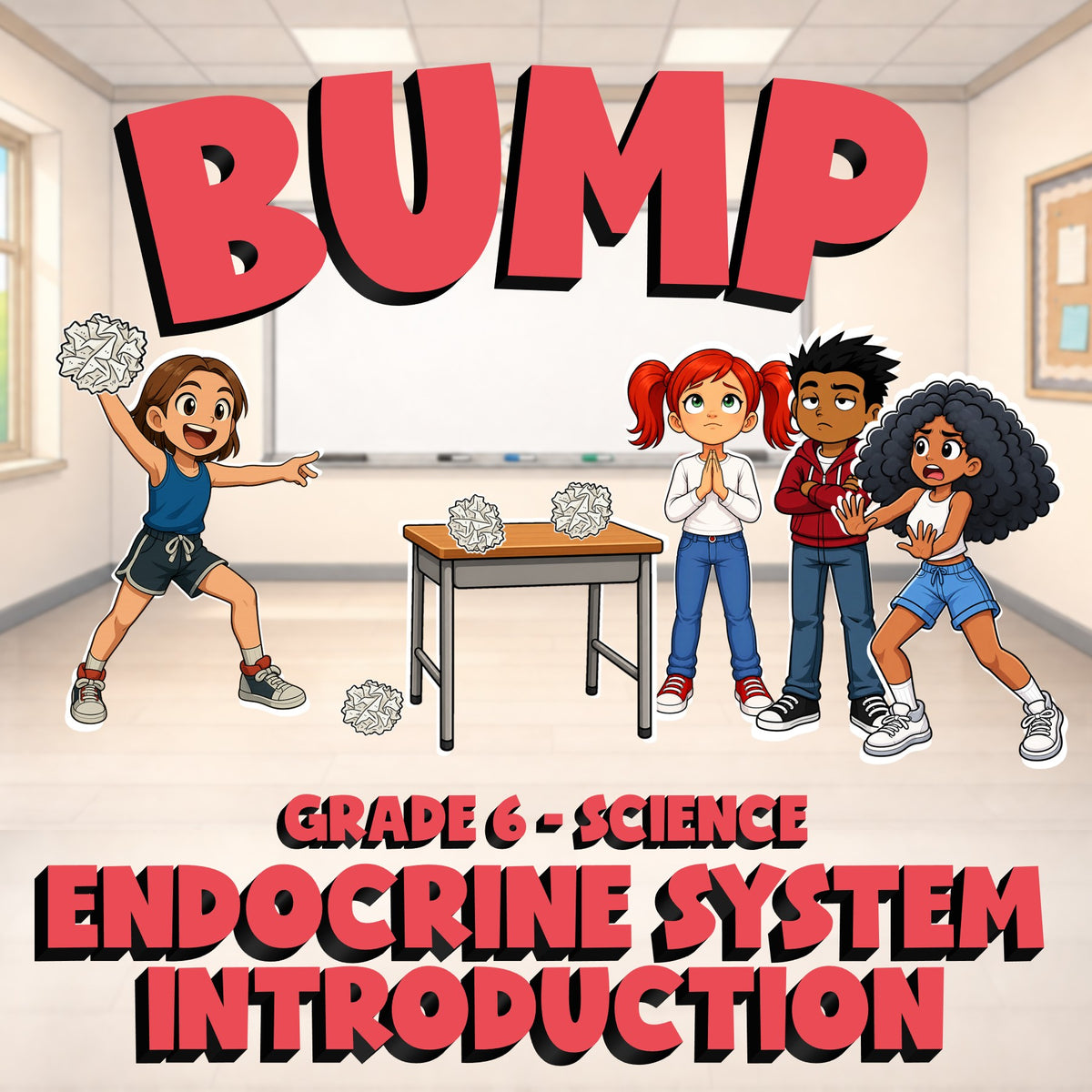 Endocrine System Introduction BUMP Science Game - No Prep Grade 6 Review