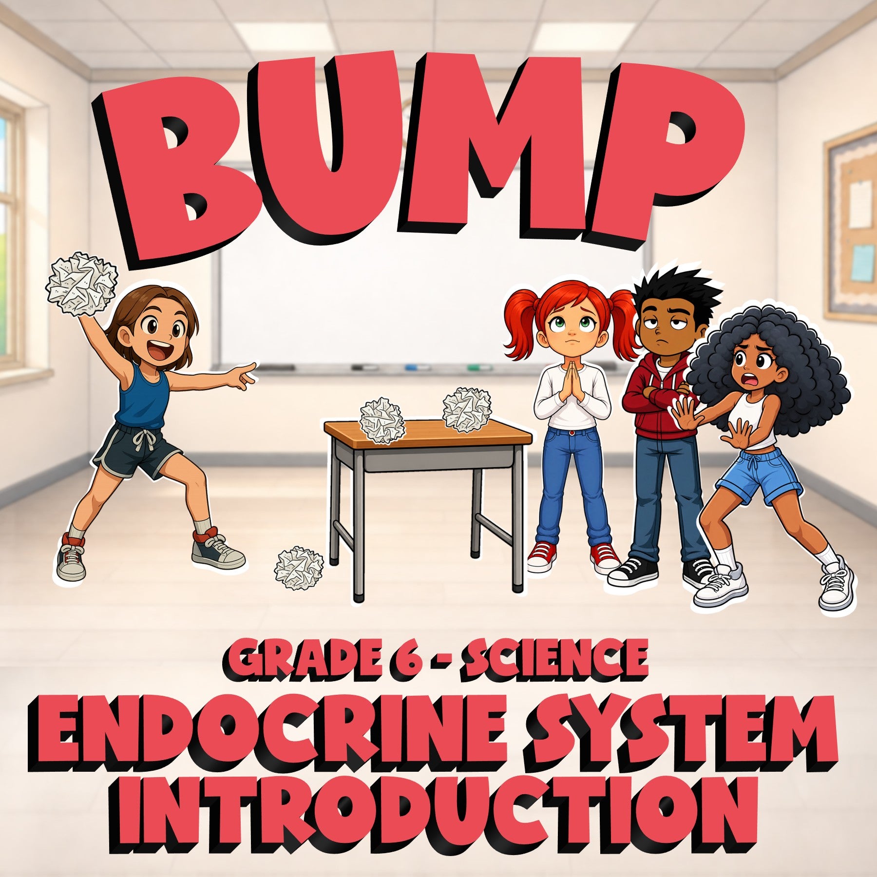 Endocrine System Introduction BUMP Science Game - No Prep Grade 6 Review