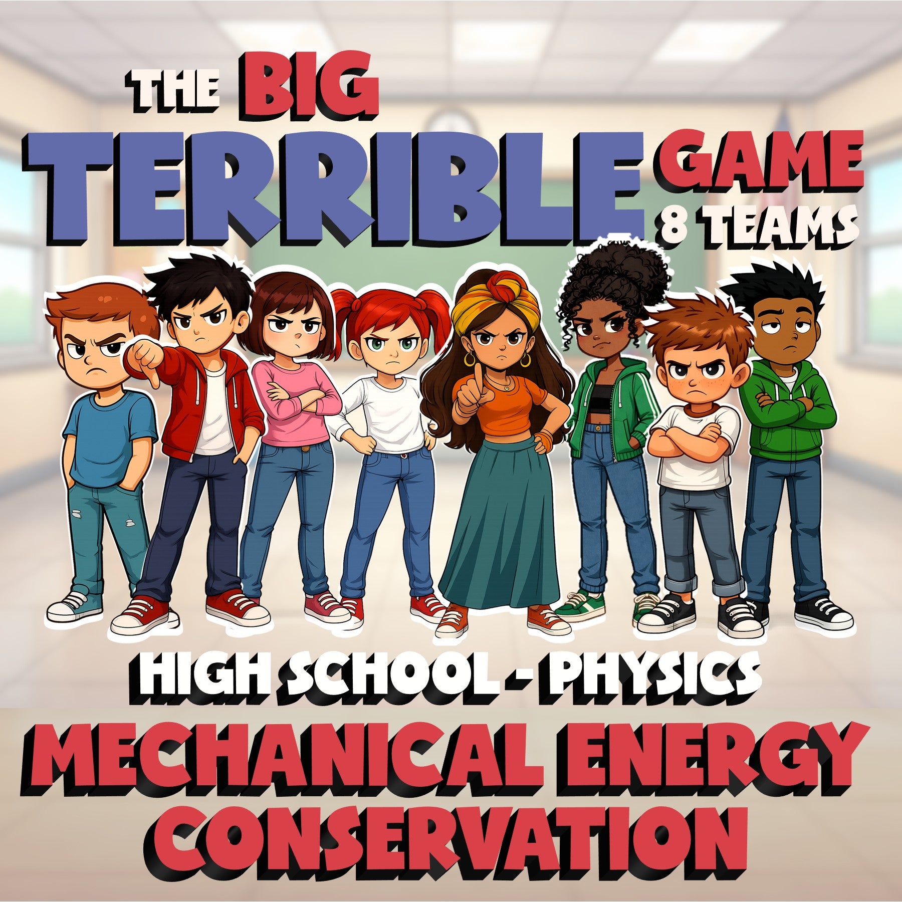 Mechanical Energy Conservation BIG TERRIBLE GAME - Physics Science Review