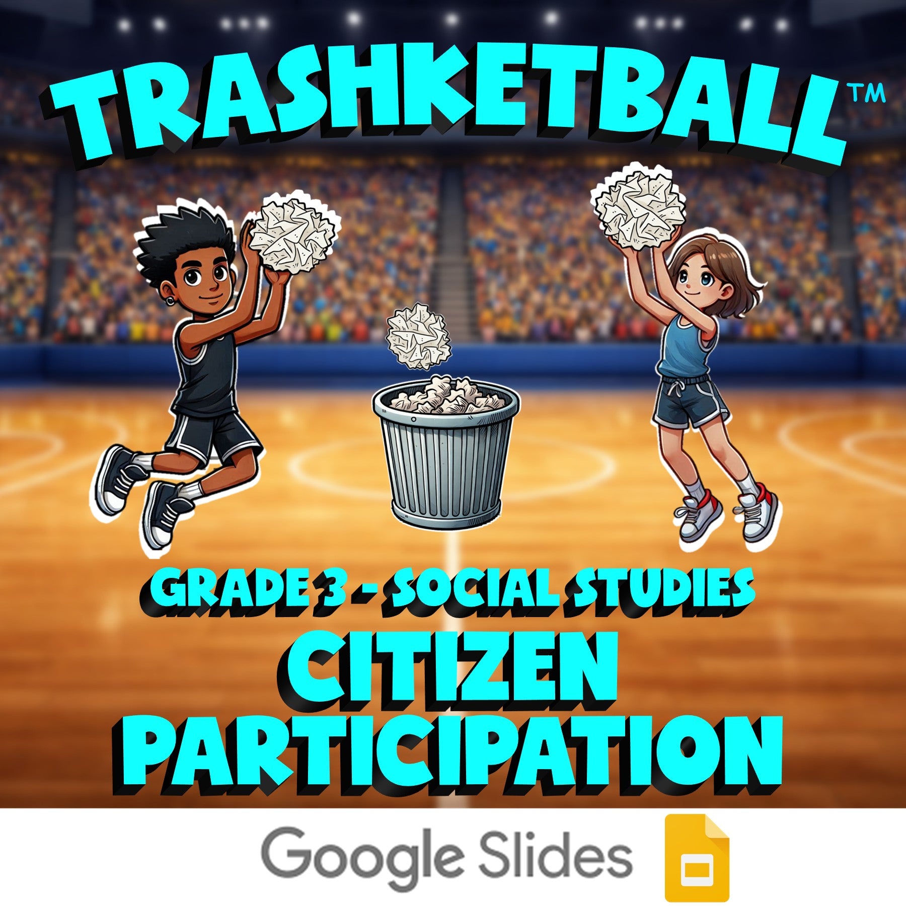 Citizen Participation TRASHKETBALL Socials Game - No Prep Grade 3 Review