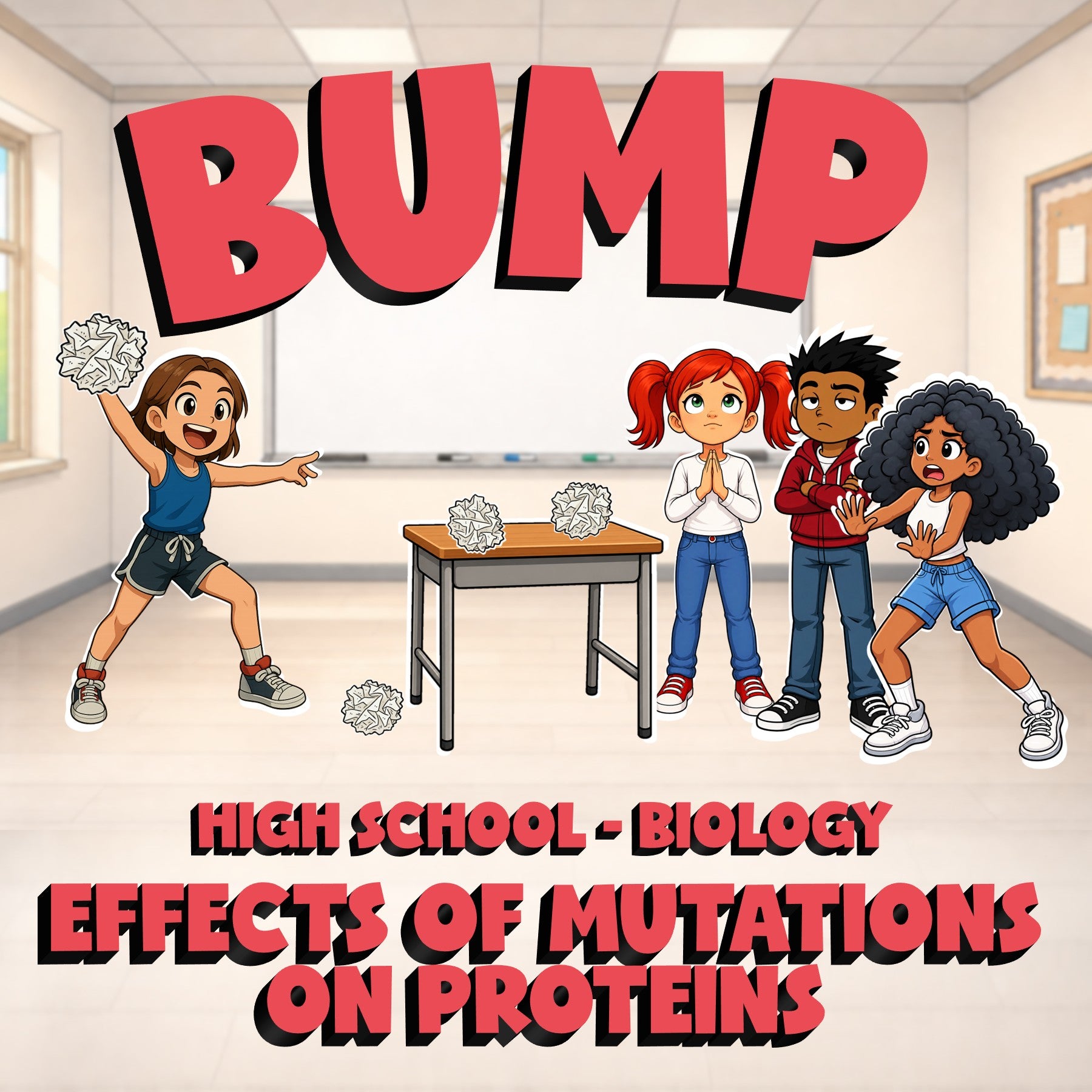 Effects of Mutations on Proteins BUMP Science Game - No Prep Biology Review
