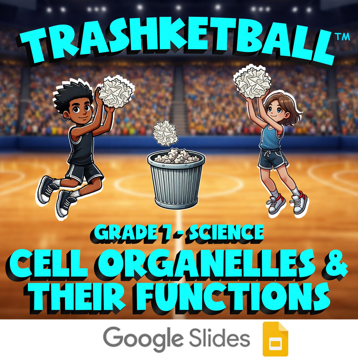 Cell Organelles & Their Functions TRASHKETBALL Science Game - No Prep Grade 7