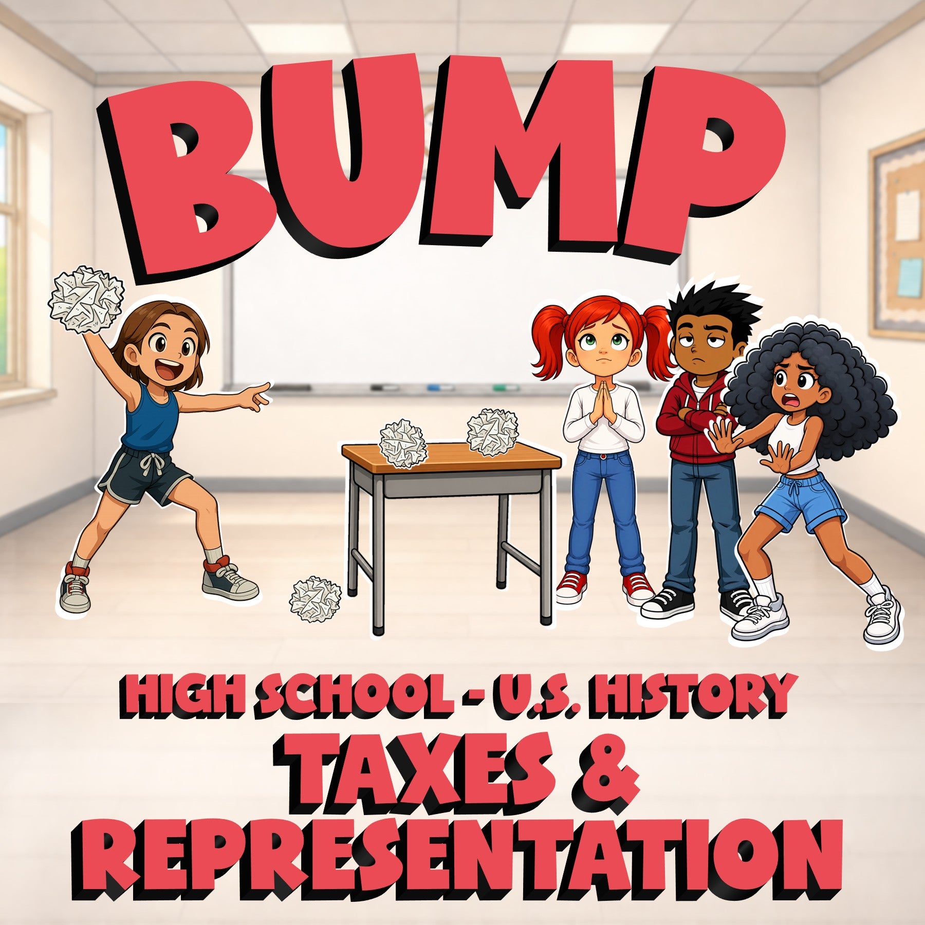 Taxes & Representation BUMP U.S. History Game - No Prep Review Activity