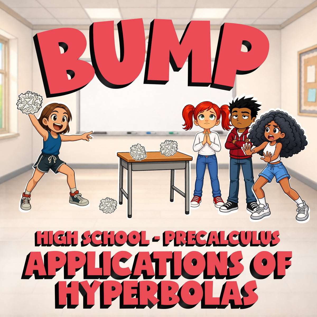 Applications of Hyperbolas BUMP Math Game - No Prep PreCalculus Review Activity