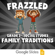 Family Traditions FRAZZLED Socials Game - No Prep Grade 3 Review Activity