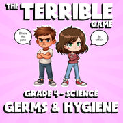 Germs & Hygiene THE TERRIBLE GAME - No Prep Grade 4 Science Review Activity