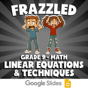 Linear Equations & Techniques FRAZZLED Math Game - No Prep Grade 9 Review