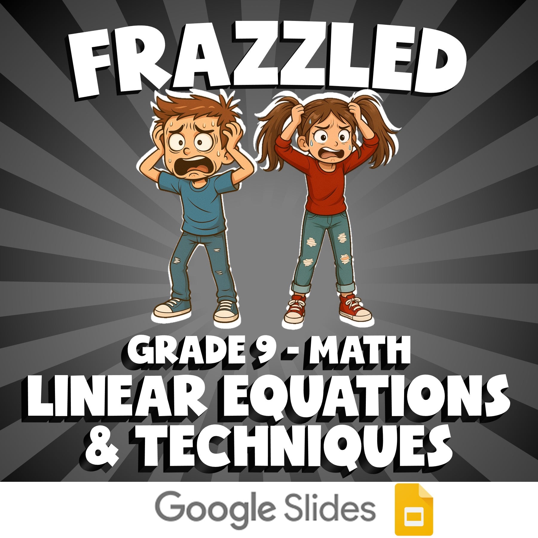 Linear Equations & Techniques FRAZZLED Math Game - No Prep Grade 9 Review