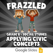 Applying Civic Concepts FRAZZLED Socials Game - No Prep Grade 8 Review Activity
