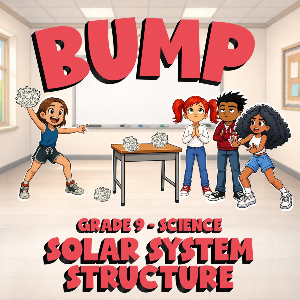 Solar System Structure BUMP Science Game - No Prep Grade 9 Review Activity