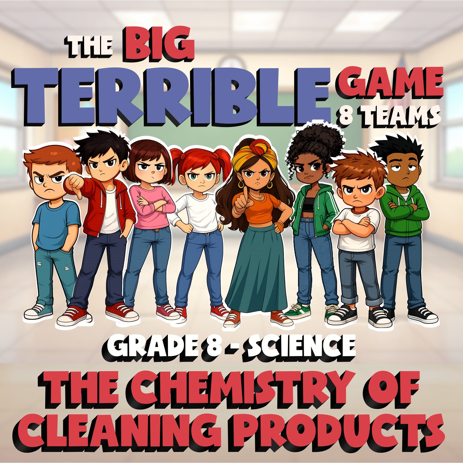 The Chemistry of Cleaning Products BIG TERRIBLE GAME - Grade 8 Science Review