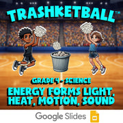 Energy Forms Light, Heat, Motion, Sound TRASHKETBALL Science Game - Grade 4