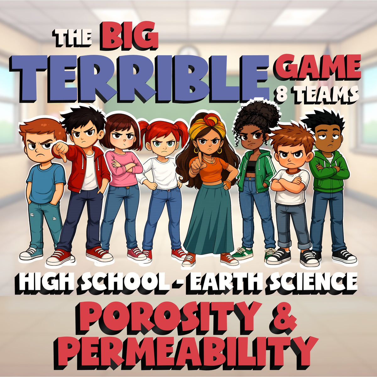 Porosity & Permeability BIG TERRIBLE GAME - No Prep Earth Science Review
