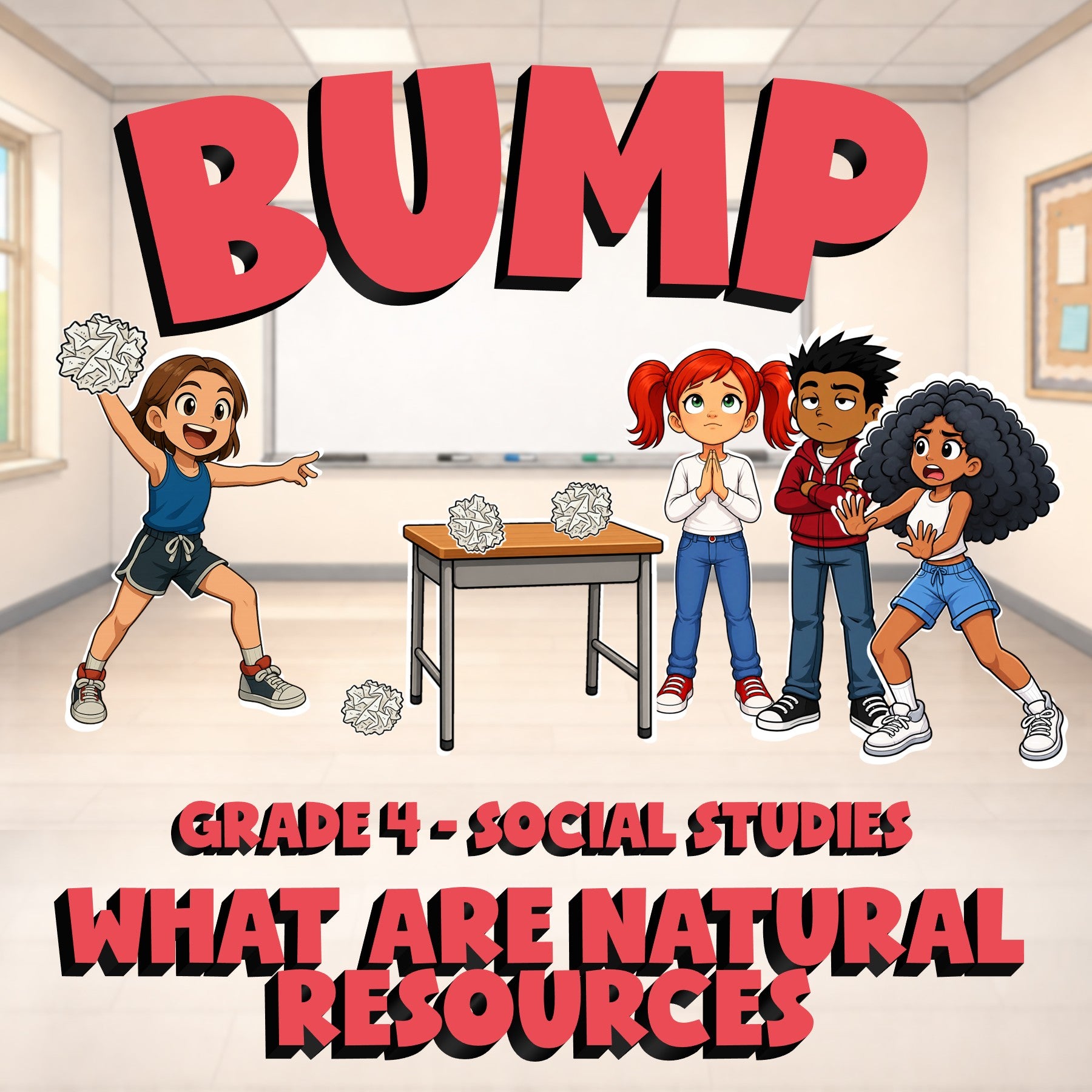 What Are Natural Resources BUMP Socials Game - No Prep Grade 4 Review Activity