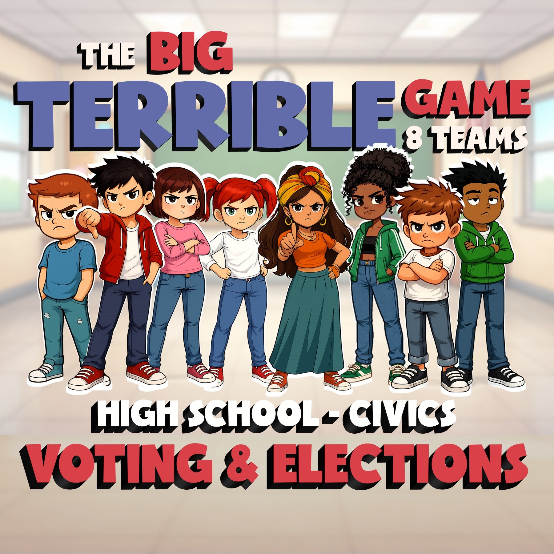 Voting & Elections BIG TERRIBLE GAME - No Prep Civics Review Activity