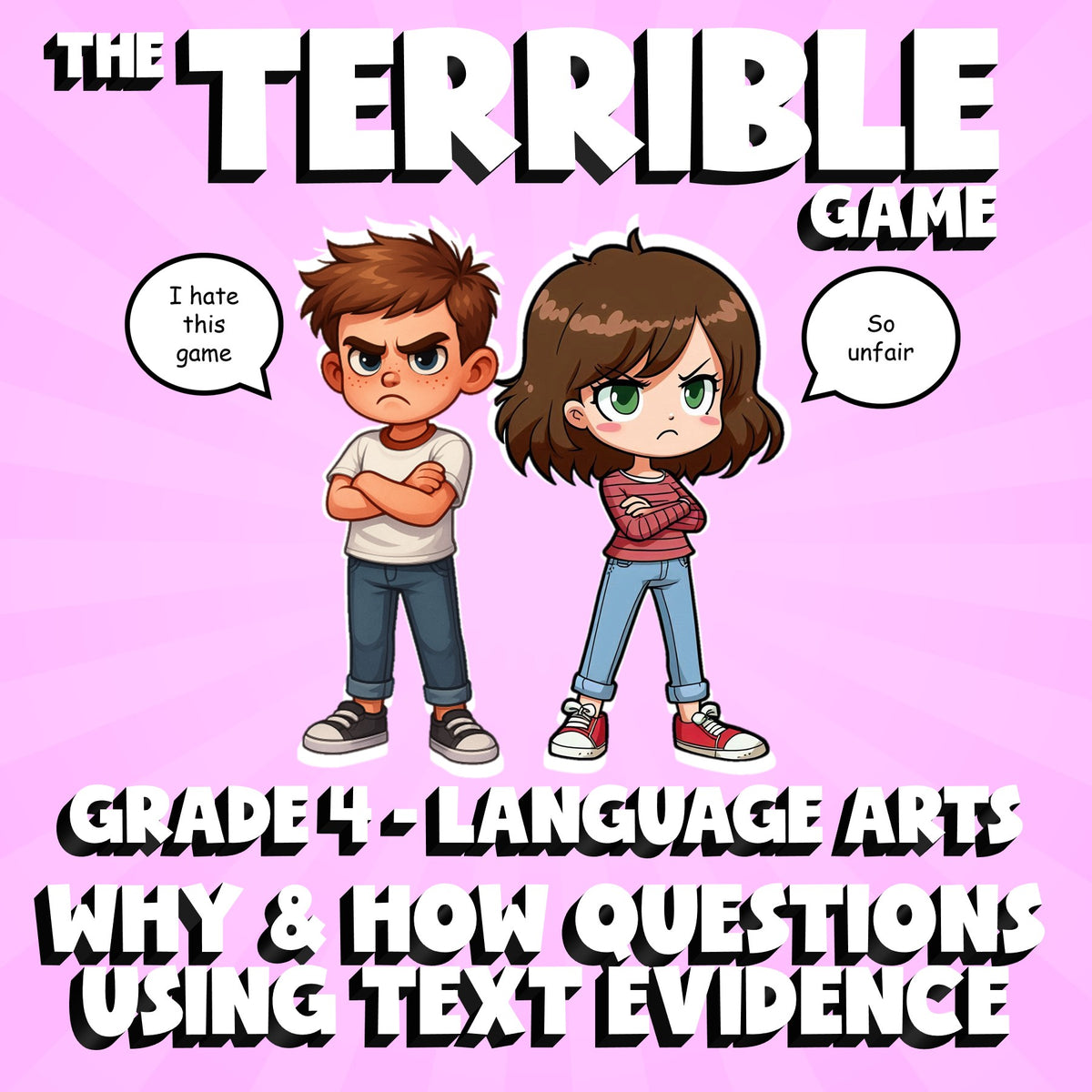 Why & How Questions Using Text Evidence THE TERRIBLE GAME - Grade 4 ELA Review