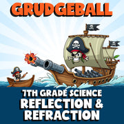 Reflection & Refraction GRUDGEBALL Science Game - No Prep Grade 7 Review