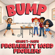 Probability Word Problems BUMP Math Game - No Prep Grade 7 Review Activity