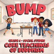 Core Teachings of Buddhism BUMP Socials Game - No Prep Grade 6 Review Activity