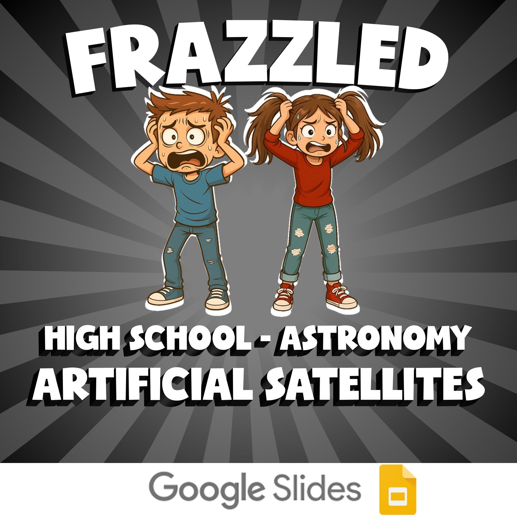 Artificial Satellites FRAZZLED Science Game - No Prep Astronomy Review Activity