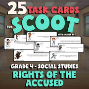 Rights of the Accused SCOOT TASK CARDS Socials Game - No Prep Grade 4 Review