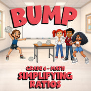 Simplifying Ratios BUMP Math Game - No Prep Grade 6 Review Activity