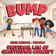Universal Law of Gravitation Concept BUMP Science Game - No Prep Physics Review