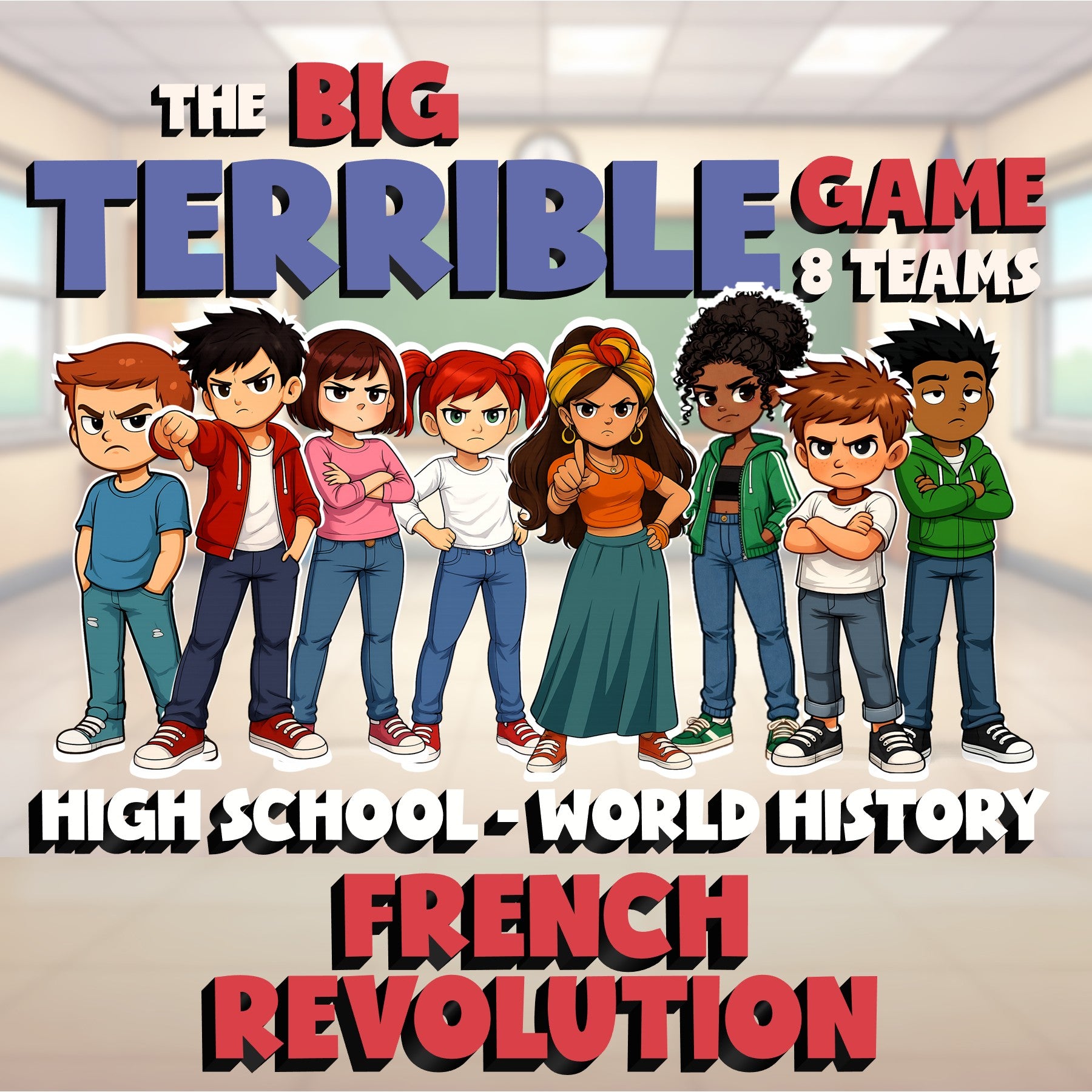 French Revolution BIG TERRIBLE GAME - No Prep World History Review Activity