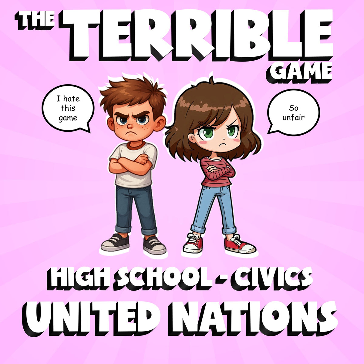 United Nations THE TERRIBLE GAME - No Prep Civics Review Activity