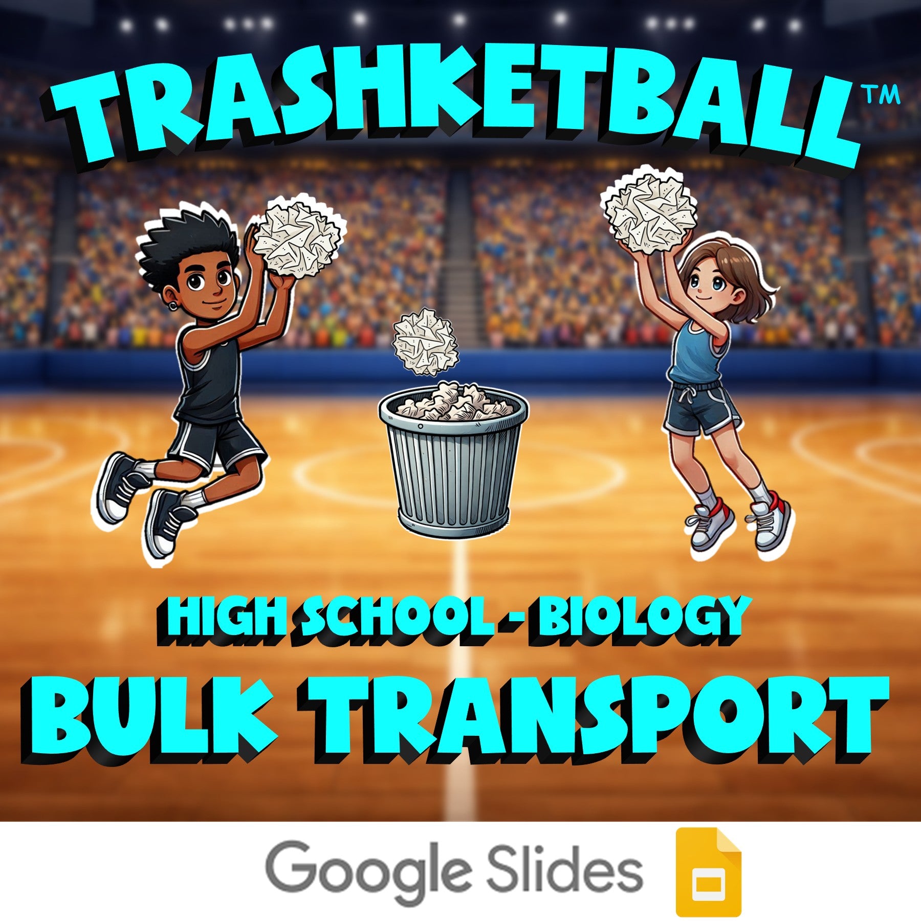 Bulk Transport TRASHKETBALL Science Game - No Prep Biology Review Activity