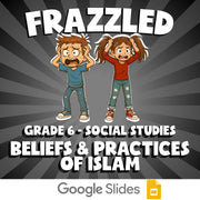 Beliefs & Practices of Islam FRAZZLED Socials Game - No Prep Grade 6 Review