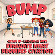Evaluate What Requires Citation BUMP ELA Game - No Prep Grade 10 Review Activity