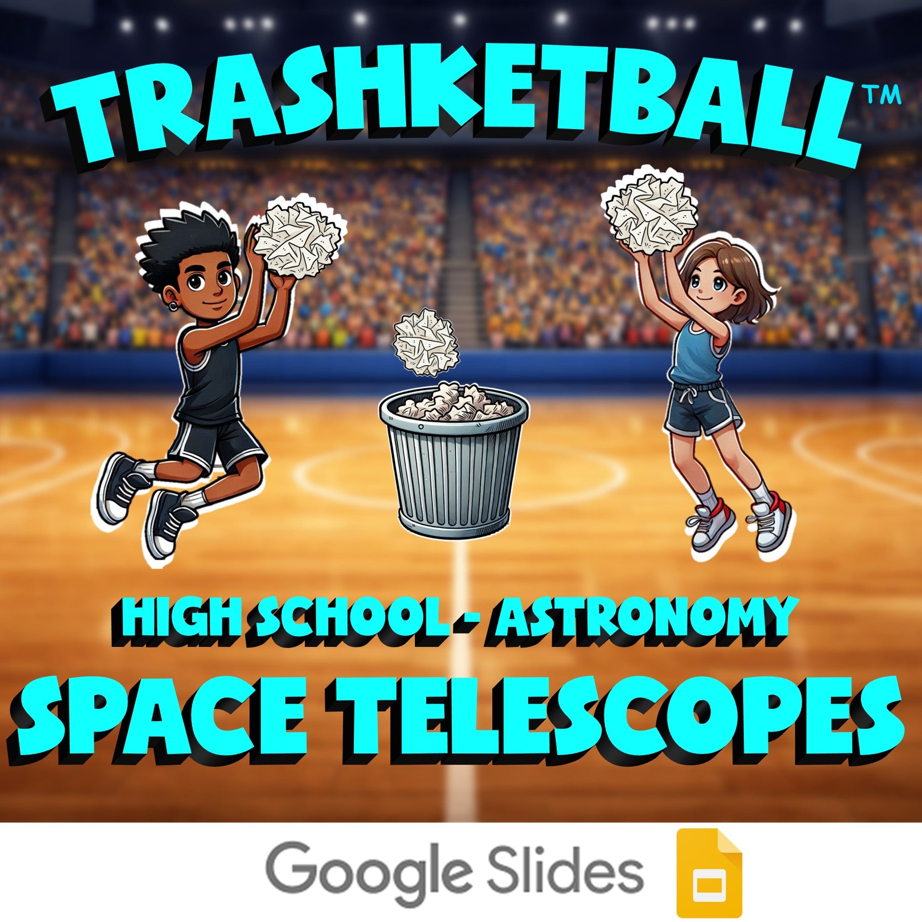 Space Telescopes TRASHKETBALL Science Game - No Prep Astronomy Review Activity