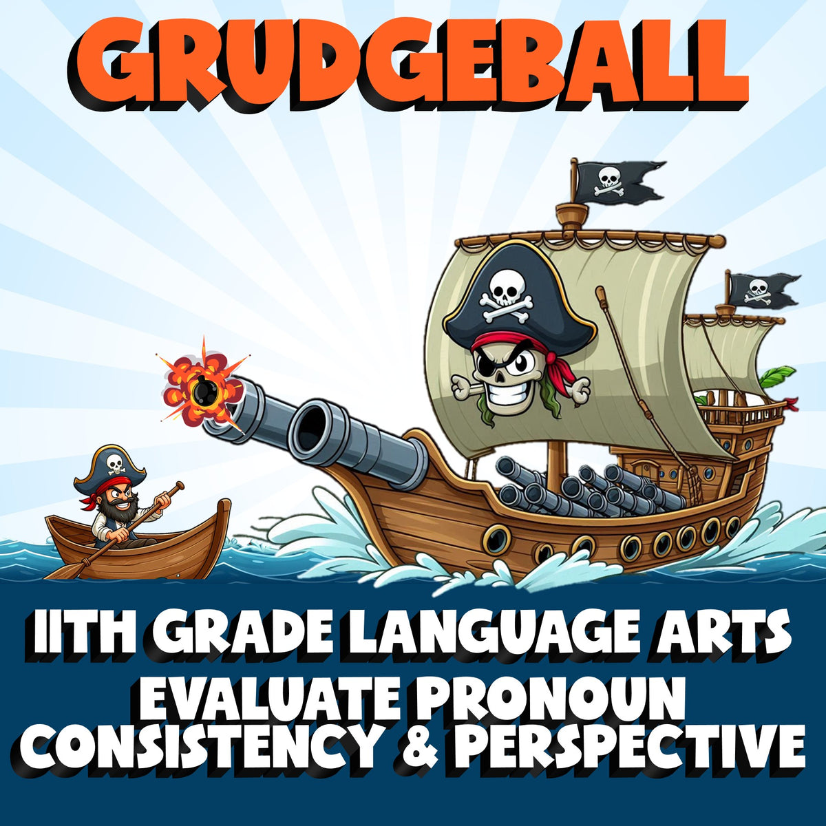 Evaluate Pronoun Consistency & Perspective GRUDGEBALL ELA Game - Grade 11