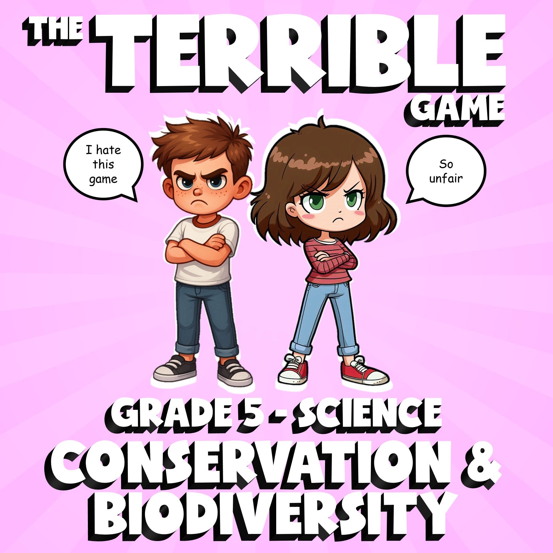 Conservation & Biodiversity THE TERRIBLE GAME - No Prep Grade 5 Science Review