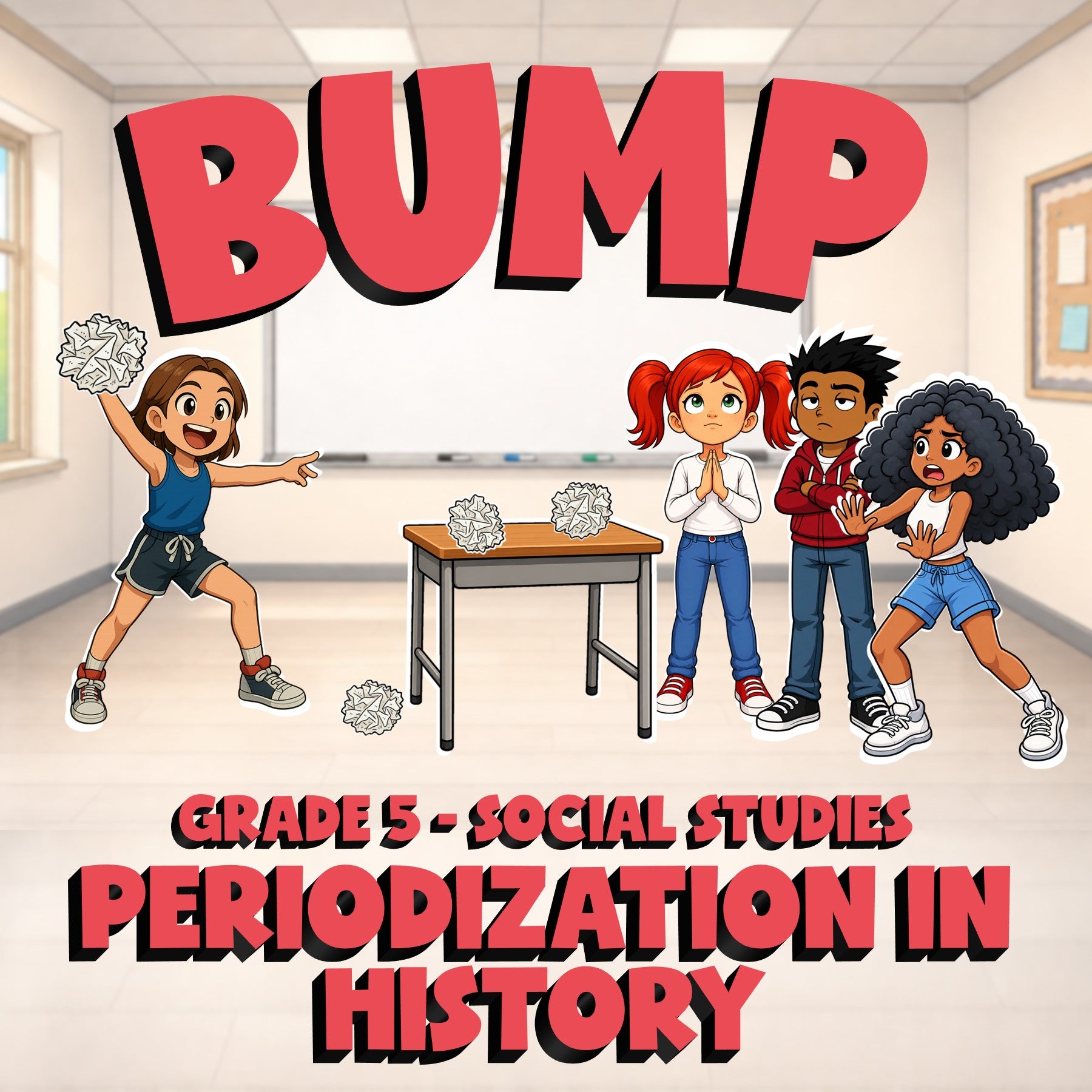 Periodization in History BUMP Socials Game - No Prep Grade 5 Review Activity