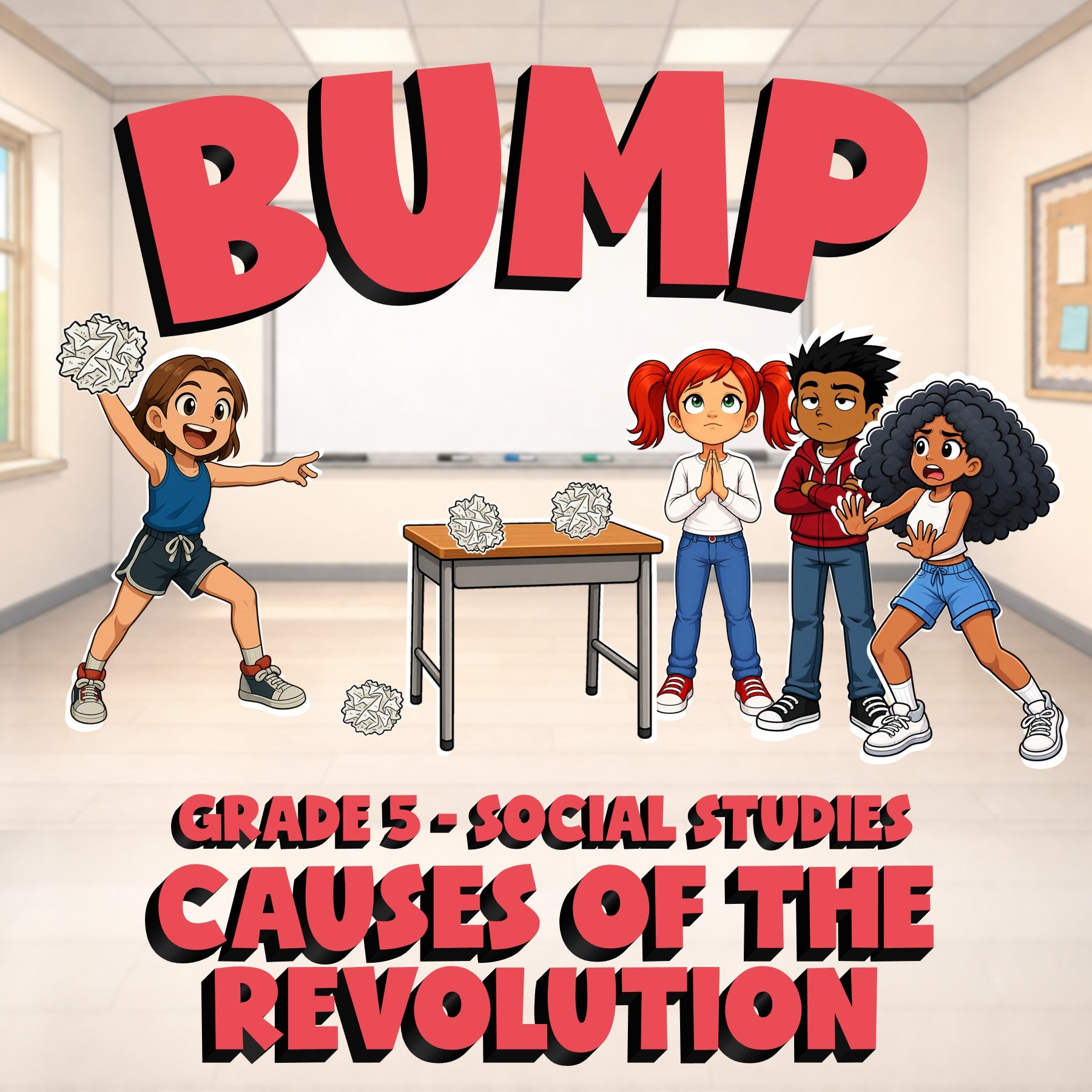 Causes of the Revolution BUMP Socials Game - No Prep Grade 5 Review Activity