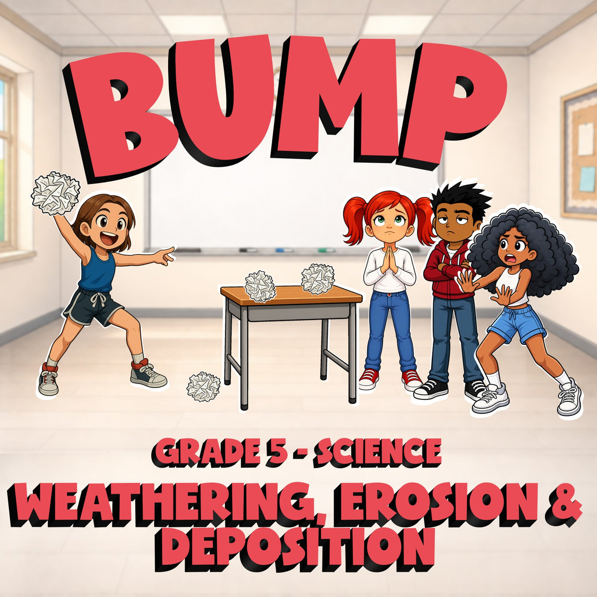 Weathering, Erosion & Deposition BUMP Science Game - No Prep Grade 5 Review