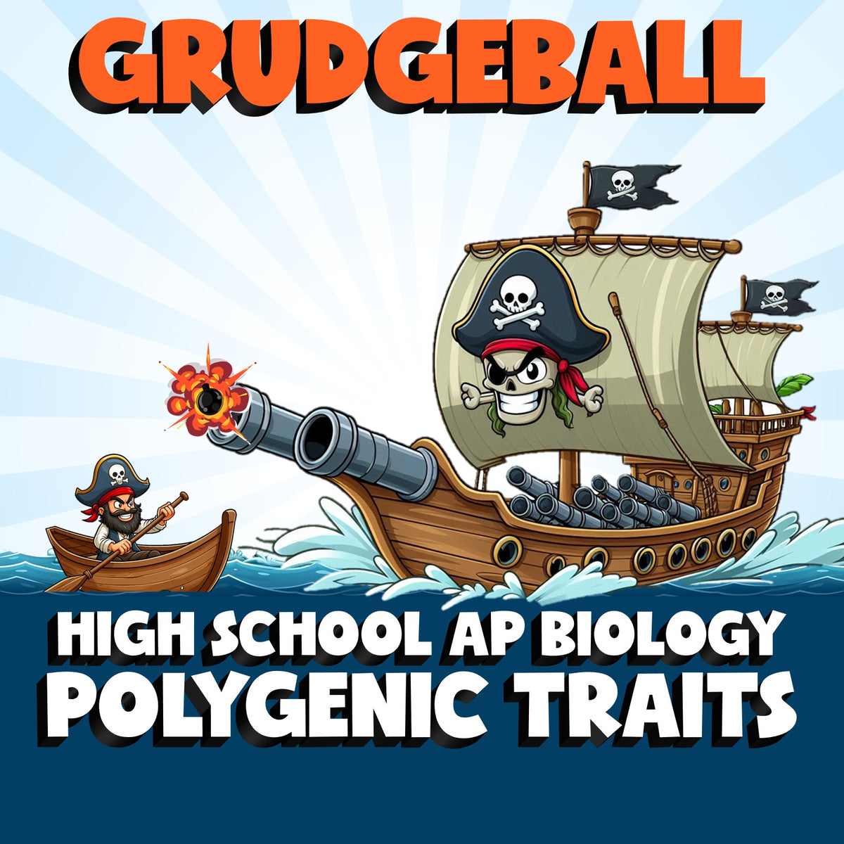 Polygenic Traits GRUDGEBALL Science Game - No Prep AP Biology Review Activity
